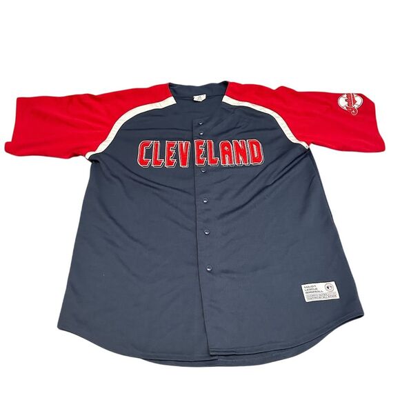 Cleveland Indians MLB Men's 2XL Button-Up Jersey Dynasty Series - Picture 1 of 11